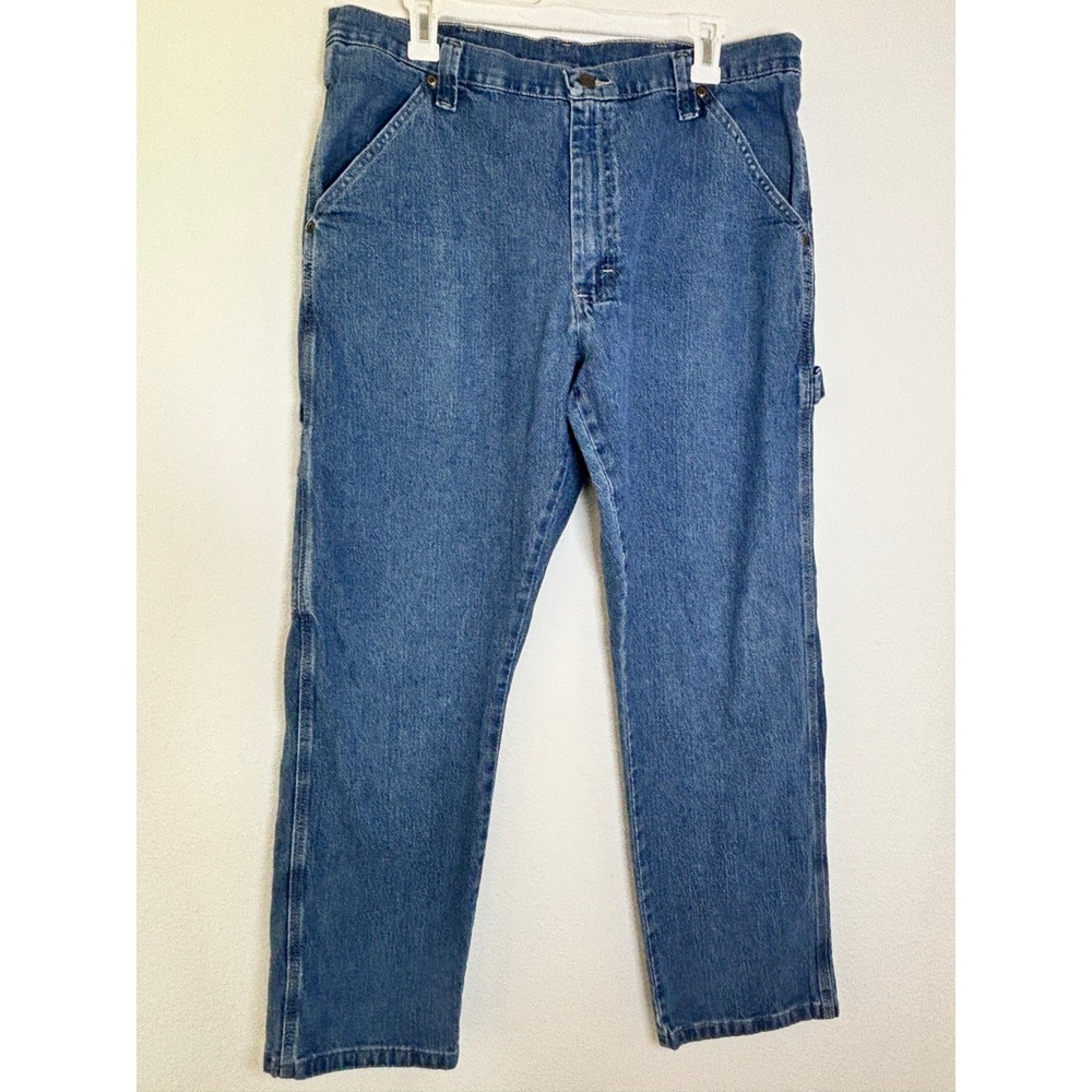 Wrangler Mens Carpenter Jeans Blue Denim Hammer Loop 36x30 112325760